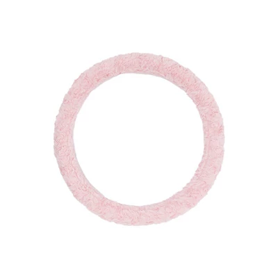Rain Car Seat Cushion Autumn: Seat cushion, seat cover - imitation-rabbit-fur-brushed-rose-steering-wheel-cover-pink