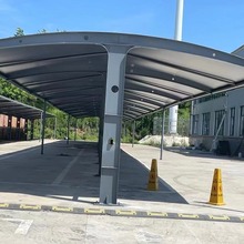 钢结构停车棚户外张拉膜遮阳雨棚固定车位停车场汽车篷非机动车棚