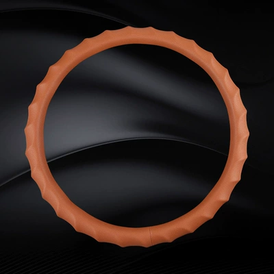 General Anti-slip sports handle cover, Steering wheel cover - round-non-slip-brown-38cm