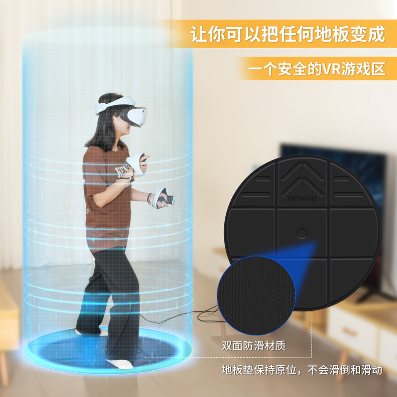 Alfombrilla de suelo DEVASO Meta Quest 3S/3 Nintendo Switch 2 accesorios VR anticolisión Vision Pro