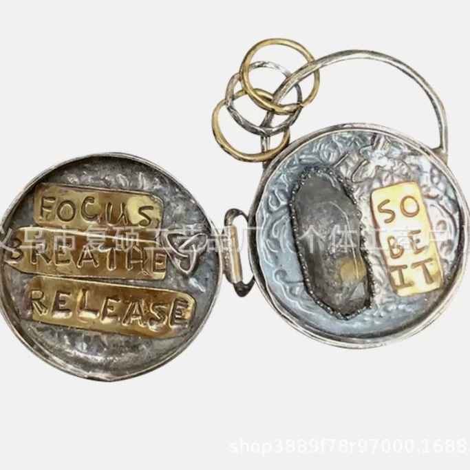 Новый трансграничный продукт Серебряный медальон с тройной луной и серебряной коробкой с деревом жизни