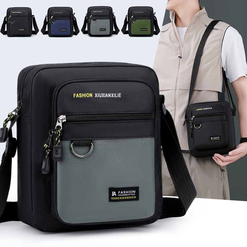 Men's Crossbody Bag 2026 New Model Multifunctional Nylon Fashion Fabric Business Shoulder Bag Trendy Versatile Men's Bag