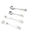 Tableware for elderly for feeding stainless steel for elementary school students, set, 4 pieces