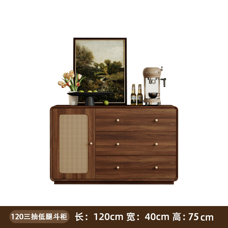 120cm 길이의 모조 등나무 도어 캐비닛