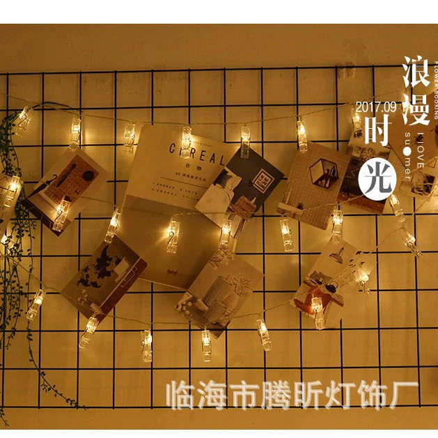 Светодиодный фотозажим Творческая атмосфера Освещение струнных огней День Святого Валентина исповедь Декоративные фото макет батареи цветной свет