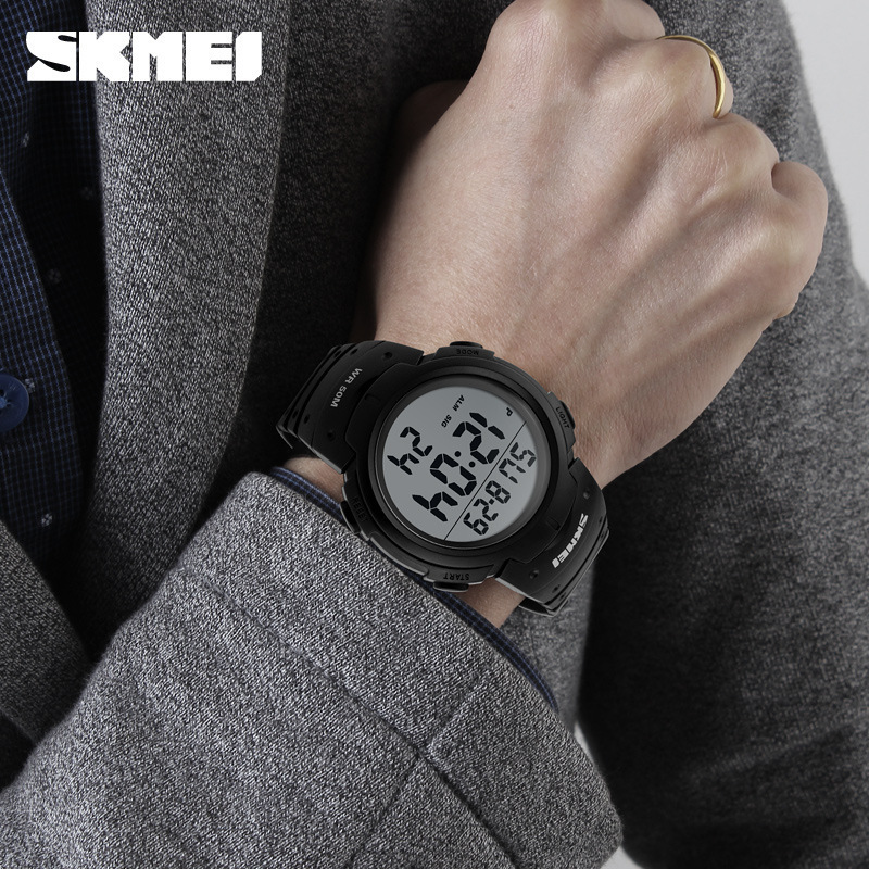 Skmei reloj deportivo electrónico de moda personalizado multifunción luminoso impermeable reloj electrónico al aire libre reloj de hombre de Estudiante