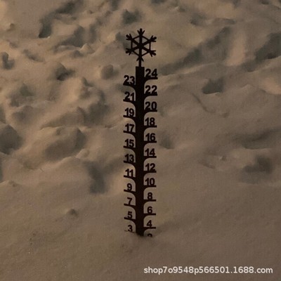 Cross border Specifically for New products snowflake goods in stock Metal Arts and Crafts outdoors courtyard Snow gauge Metal plug-in unit