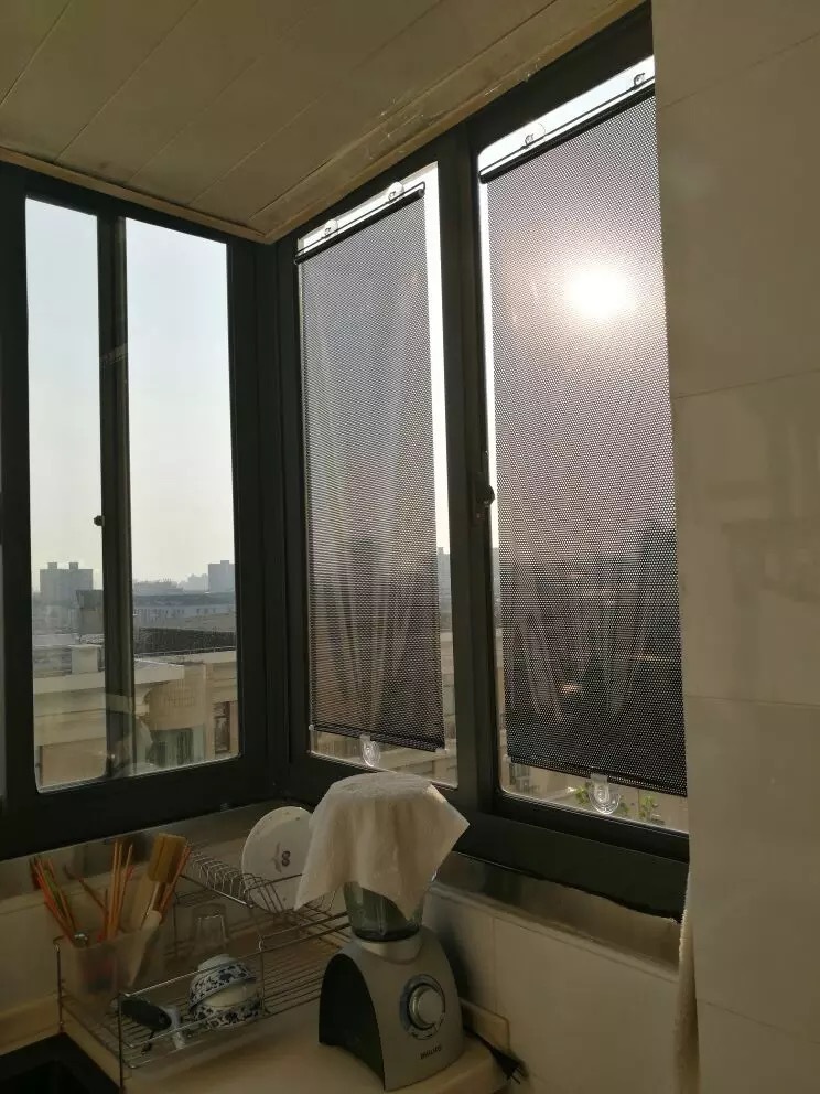 隔熱遮光帘子浴室玻璃膜家用辦公伸縮窗簾捲簾陽台遮陽簾吸盤臥室