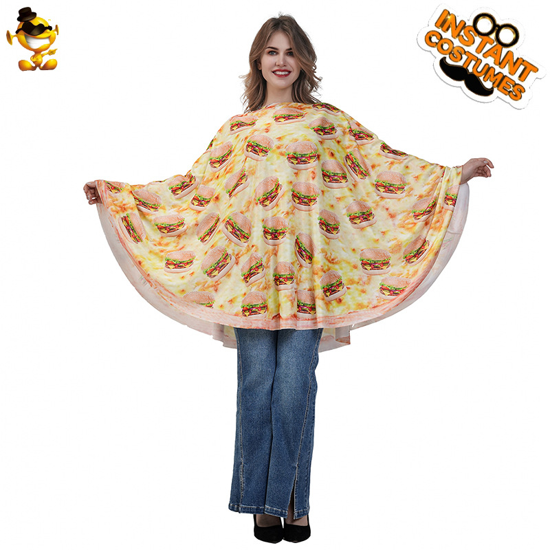 Halloween Adultos hamburguesas capas divertidas disfraces espectáculo de escenario COS juego disfraces espectáculo distribución transfronteriza image 5