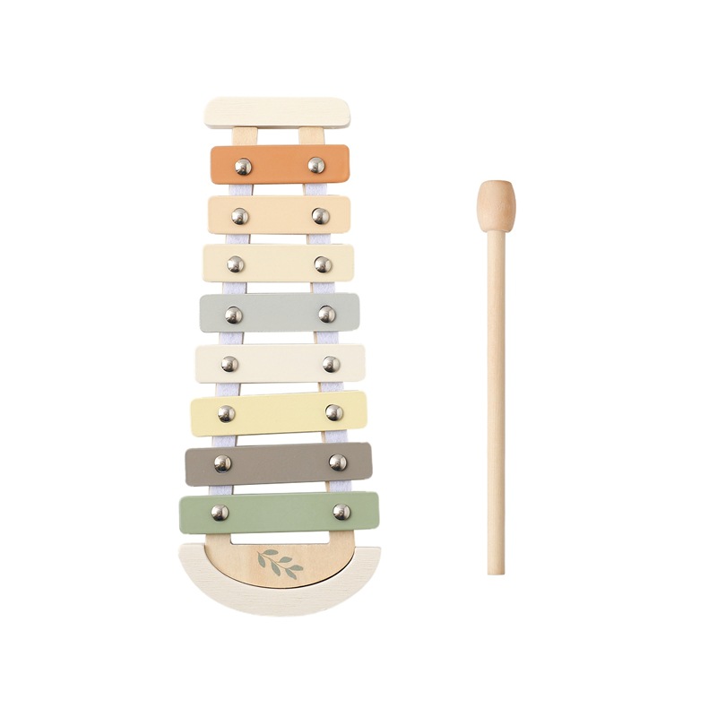 Juego de instrumentos musicales de madera de Amazon Orff, educación temprana para bebés, tocar el piano, tocar el tambor, martillo de arena, sonajero, juguete musical