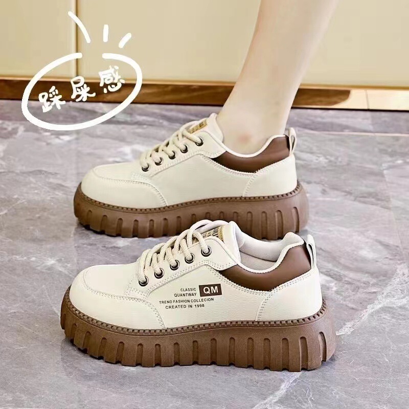 Spring Soft-soled sneaker Women's 2024 New All-match Ins Trendy Board Shoes Thick-soled Increased Fashion Casual Trendy Shoes Spring Soft-soled sneaker Women's 2024 New All-match Ins Trendy Board Shoes Thick-soled Increased Fashion Casual Trendy Shoes