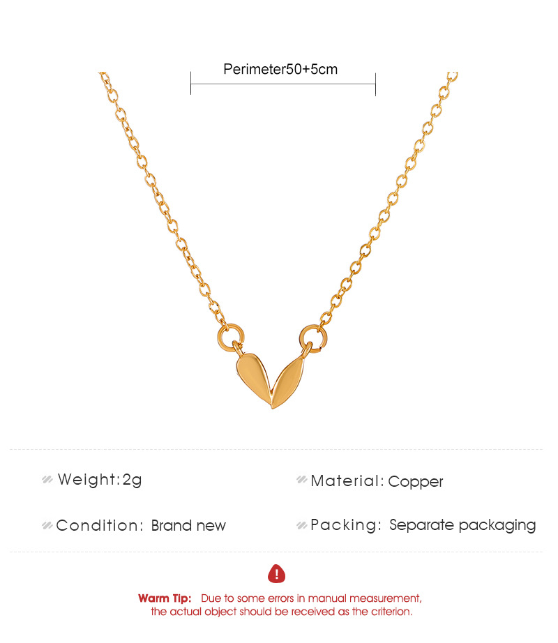 new small heart pendant copper necklace