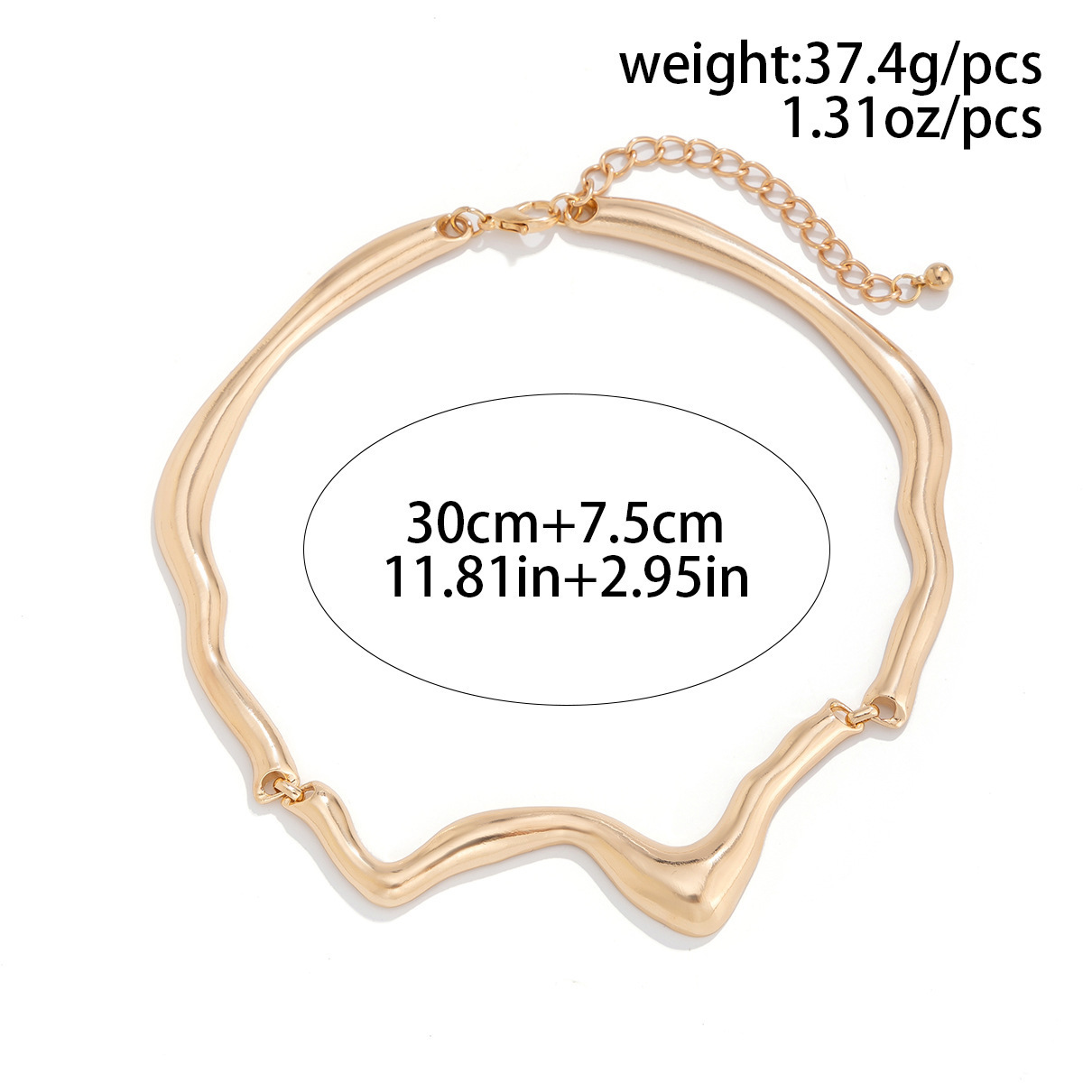 29g Weight Bracelets, Necklace Classification 1 Piece Quantity Holiday, Daily Occasion Alloy Material Irregular Pattern Women's Gender Punk, Streetwear Style Punk Streetwear Irregular Alloy Women's Bracelets Necklace 18
