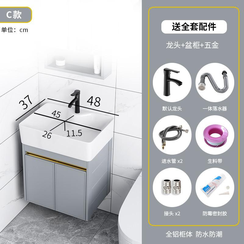 Apartamento pequeño hogar montado en la pared lavabo combinación balcón ultra estrecho tamaño pequeño lavabo cuarto de baño mesa de lavado