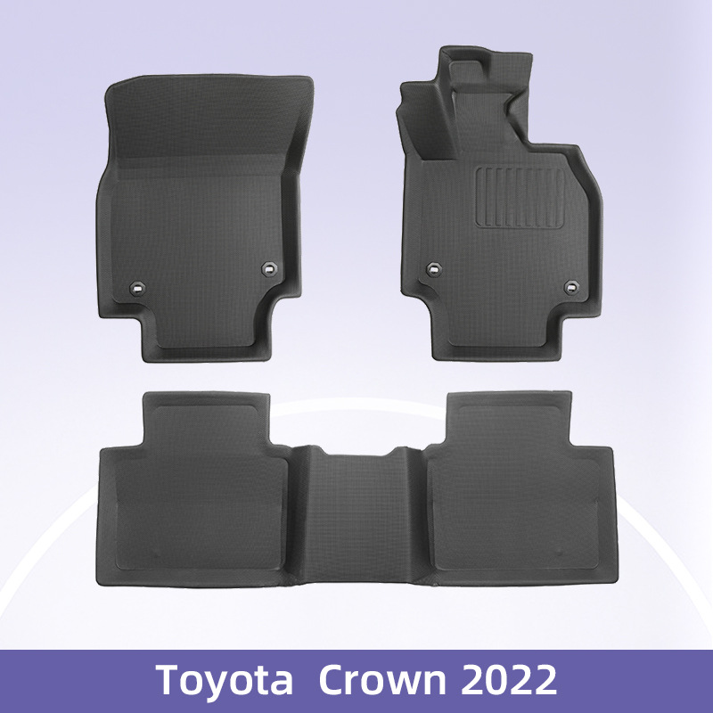 Para Toyota Crown híbrido 2022 timón derecho 3D todo el tiempo material XPE almohadilla de pie de automóvil