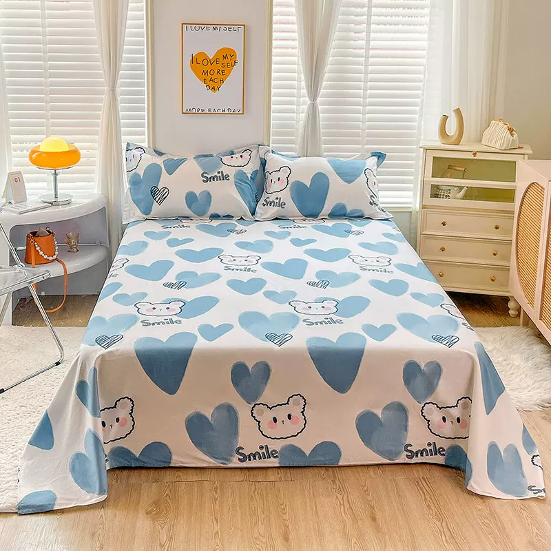 卡通床单单件可爱纯棉学生单人床1.3米双人2.5m家用床单厂家批发