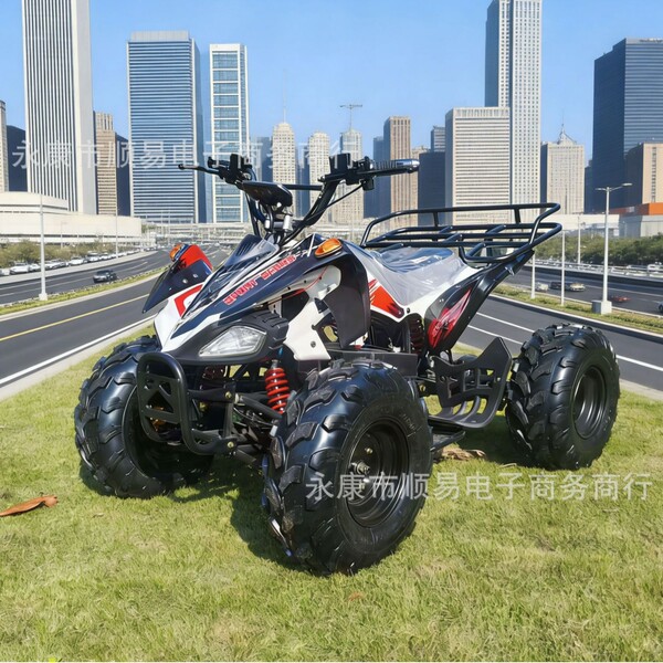Electric beach off-road four-wheel car playing with sand