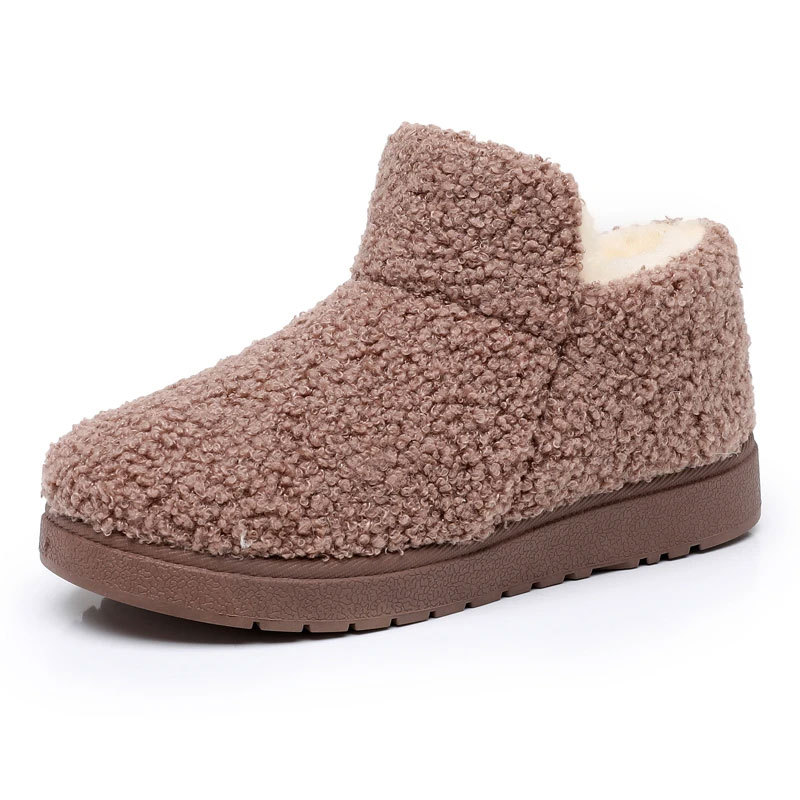 Zapatos de algodón más zapatos gruesos de terciopelo zapatos de mujer nueva moda botas de nieve botas de algodón cálido de suela suave botas de mujer altas a prueba de frío