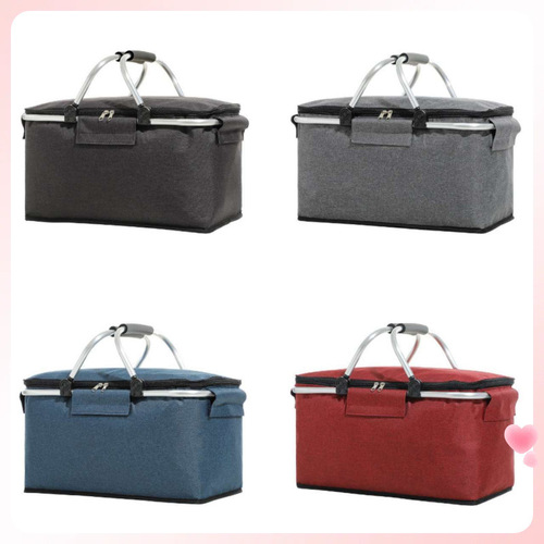 ✅ Insulated picnic basket with foldable ice pack, outdoor insulated cooling carrying basket manufacturer