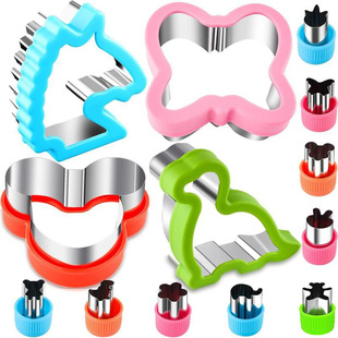 Cross-border in stock sandwich mold 13-piece set biscuit mold fruit printing mold vegetable embossing factory wholesale