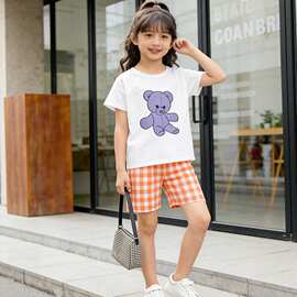 夏季儿童夏装套装女童T恤短袖2026新款女孩中小童半袖短裤潮童装