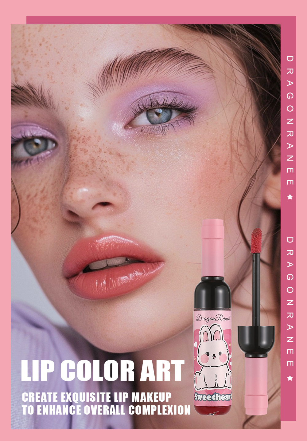 23g Weight Lip Glaze Type Of Cosmetics Contains Liquid Ingredient Lip Glaze Material Rabbit Pattern Rabbit Lip Glaze Lip Glaze Beauty & Health 2