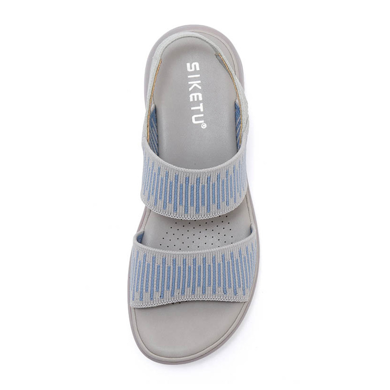 Dép sandal nữ đế dày quai chữ V mùa hè chống trượt — Màu đen, Màu xám, Màu mơ chi tiết 29