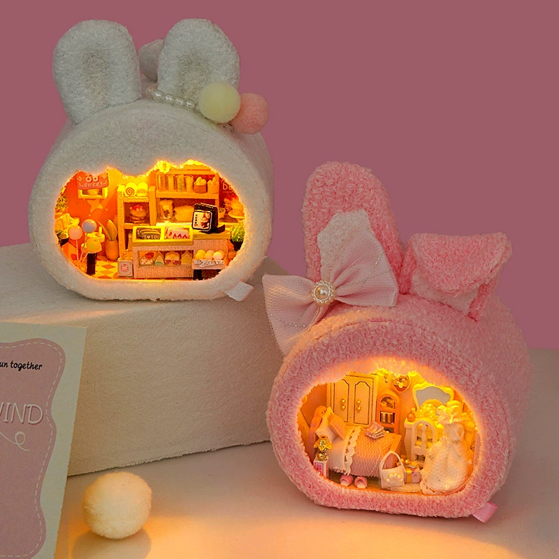 DIY миниатюрная хижина набор — милый конструктор, 3D маленький дом для подарков, 30×22 см