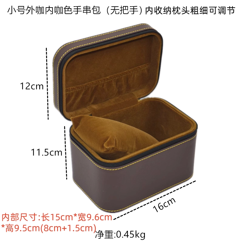 Emerald bracelet walnut, watch, storage system with zipper, stand, gift box, gold and silver