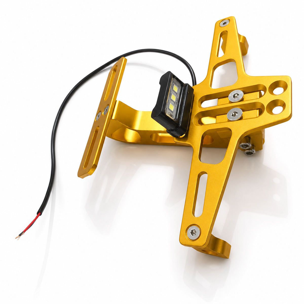 Motorcycle and aircraft rear license plate bracket, adjustable support bracket, CNC aluminum alloy universal car rack, modified electric vehicle accessories