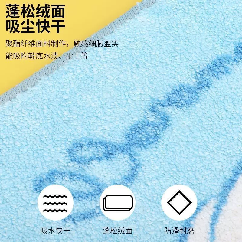 Carpet made of faux fur, water absorbent