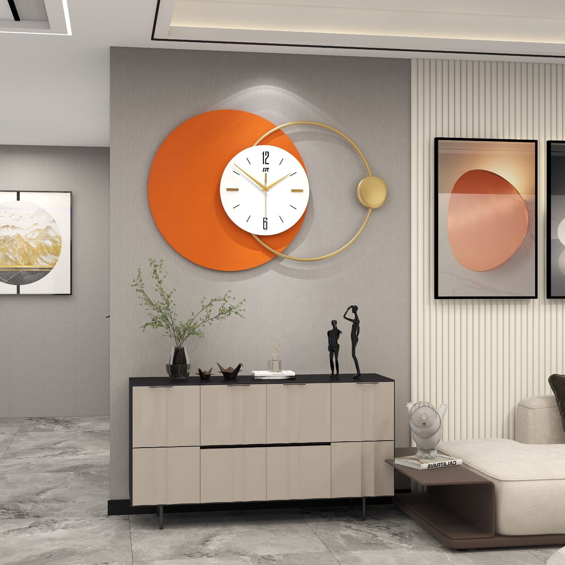 Long reach brand Wall clock atmosphere metope decorate clocks and watches Manufactor Direct selling wholesale circular Clock One piece Shipping