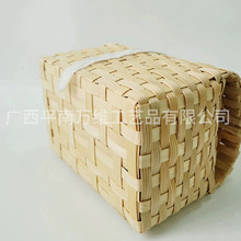 中秋节礼品篮现代简约手工中式提篮木片编织手提礼品包装篮厂家