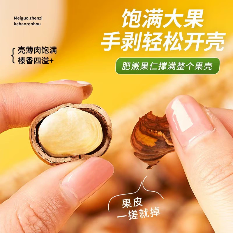 Open large hazelnut 500g original fried American fresh nut snacks non-wild Northeast specialty leisure Qiling