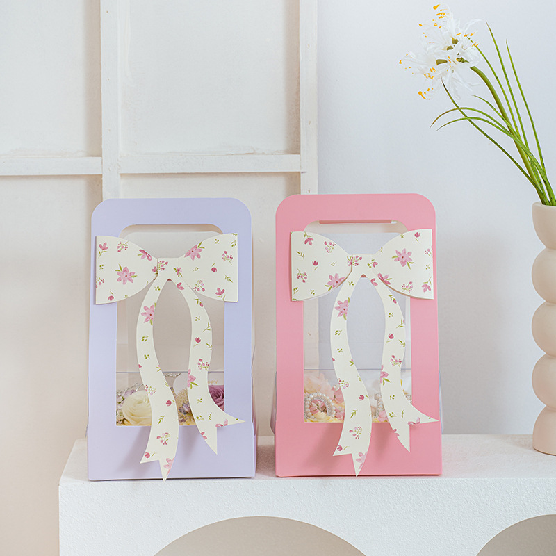 Día del maestro Bowknot taza de papel caja de pastel caja de mano caja de embalaje maestro, ha trabajado duro para hornear caja de embalaje