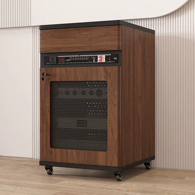 Electric car big tripod, Cabinet, Power Amplifier Cabinet, Professional - bk01-walnut-color-12u-solid-wood-board