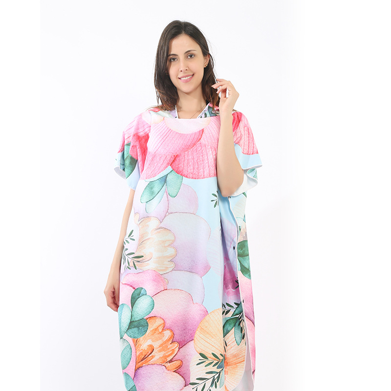 De secado rápido de doble cara de terciopelo adulto bata capucha capa Impresión digital Toalla de baño Toalla de playa al por mayor