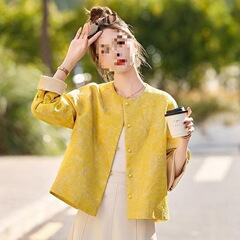 新中式国风短外套女2025春秋新款感复古提花气质优雅唐装上衣艺瑾