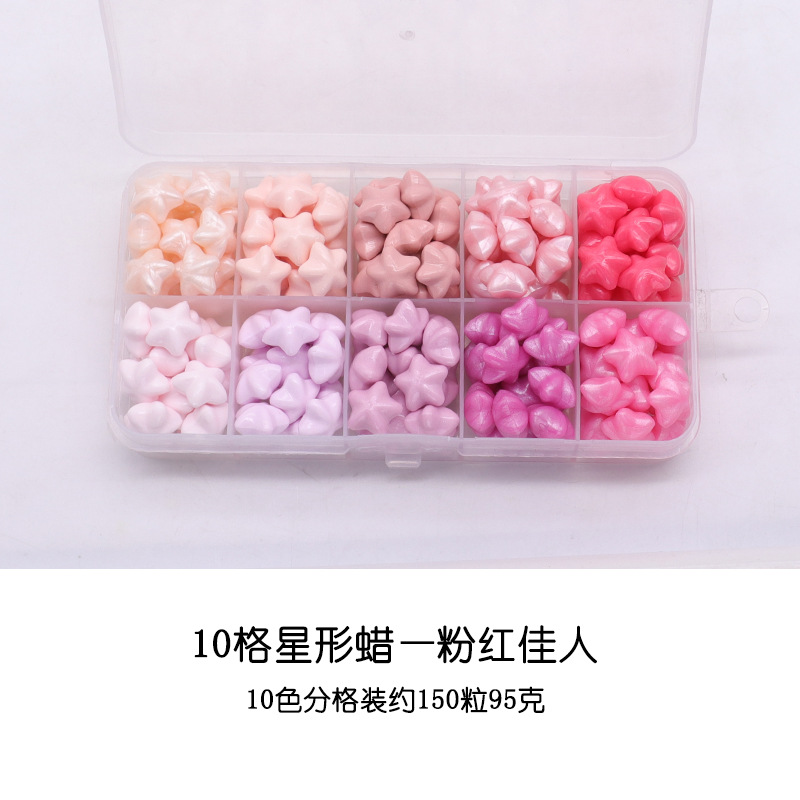 Juego de Perlas de Cera para Sellos de Estrella, 24 Rejillas, Serie de Colores Macaron, Perlas de Cera para Sellos de Pentagrama Baratas, Colores Mezclados