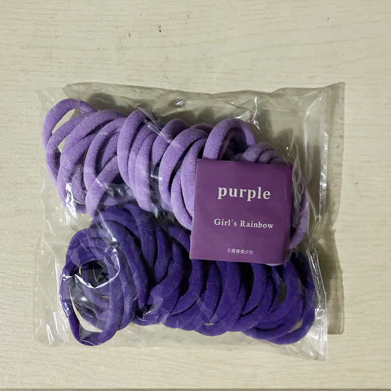 【クロスボーダー熱売】袋入りの頭紐卸売り高弾力タオルリングシンプルな雰囲気の女性韓国風の髪紐ゴム|undefined
