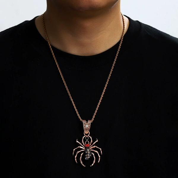 Copper -colored pendant with 20inch twist chain