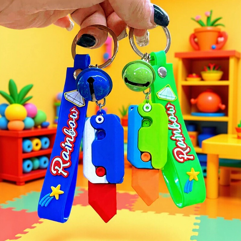 In-Stock Radish Knife Stress-Relief Toy Personalized Keychain Small Pendant Cartoon Pvc Silicone Trendy Keychain Manufacturer