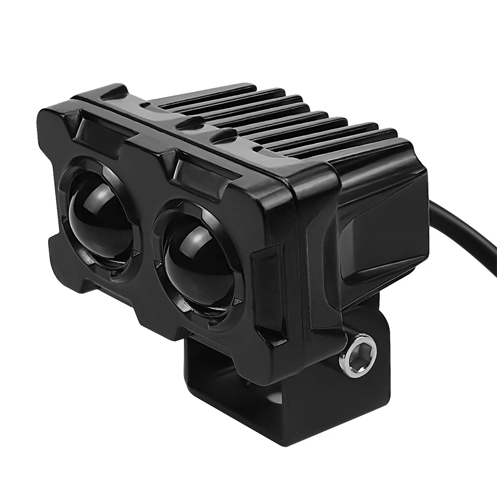 Motocicleta LED faro blanco amarillo bicromático Spot externo de largo alcance lente condensadora transformar faro de vehículo eléctrico 80v image 3