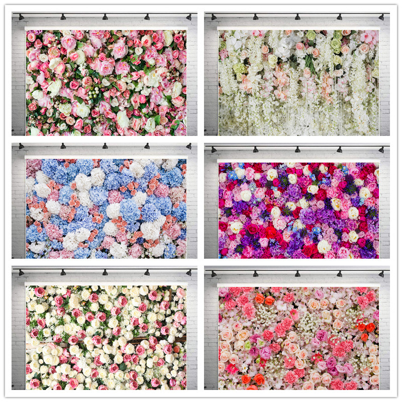 New Flower Wall wedding photography background cloth foreign trade 3D Valentine's Day party photo photography background cloth