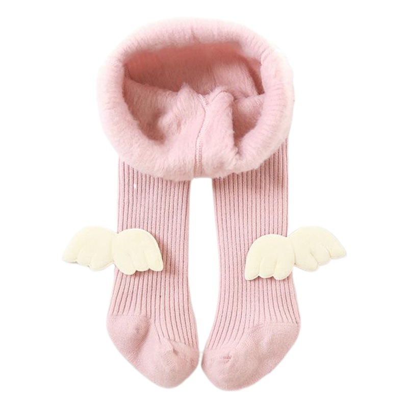 19 Nuevo Otoño e Invierno forrado de vellón engrosado pantimedias para niños bebé polainas de una sola pieza pantimedias calcetines para niñas