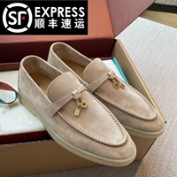 2025 spring and autumn new sheepskin LP loaf shoes female kicking single shoes leisure British streaming deep mouth flat flat shoes