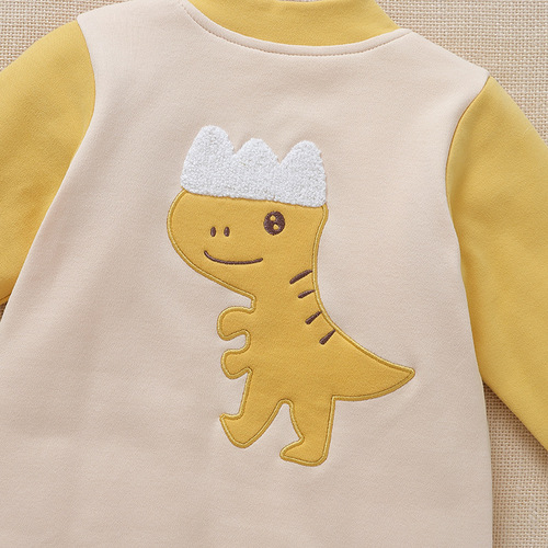 Baby one-piece spring outfit new pure cotton three-layer padded outerwear for newborns category, warm for baby boys and girls