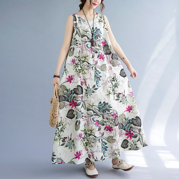 Summer retro ethnic long skirt