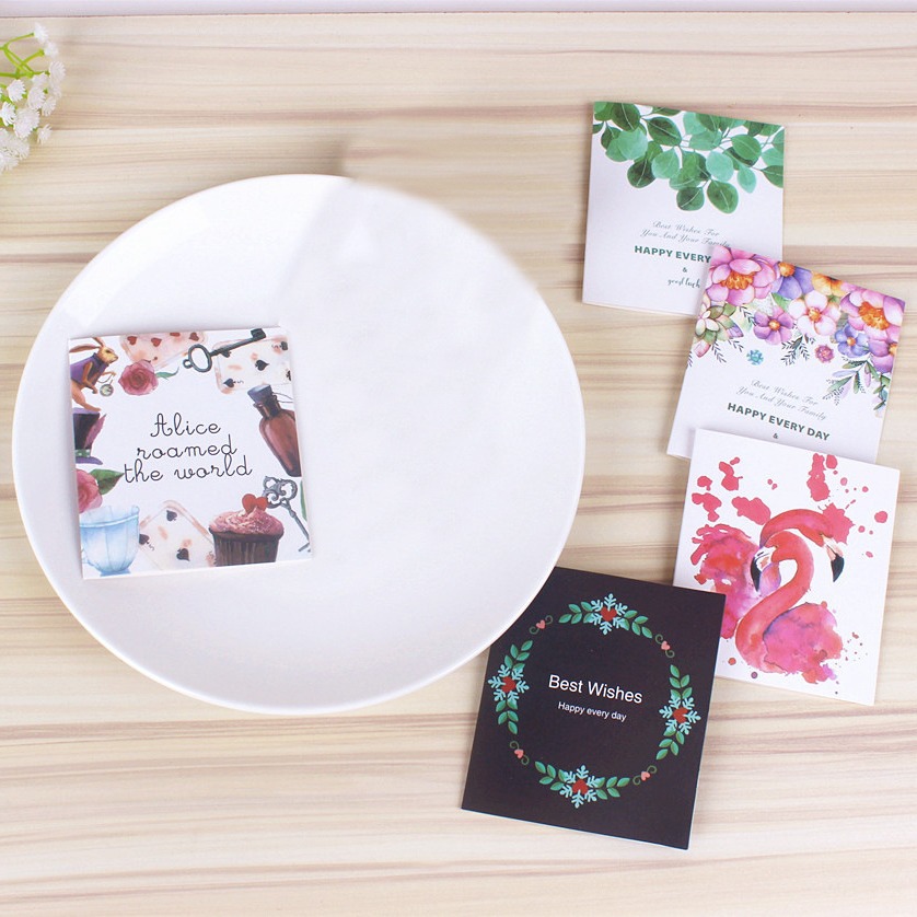 Corea del Sur mini tarjeta de felicitación creativa de dibujos animados lindo regalo de negocios tarjeta de felicitación bendición tarjeta pequeña tarjeta de mensaje al por mayor