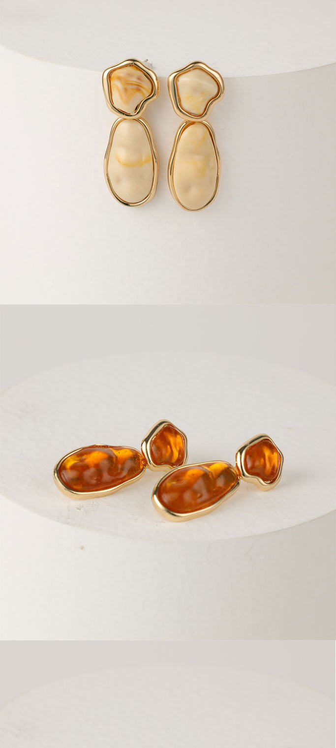 Fashion Geometric Copper Earrings Zircon Copper Earrings